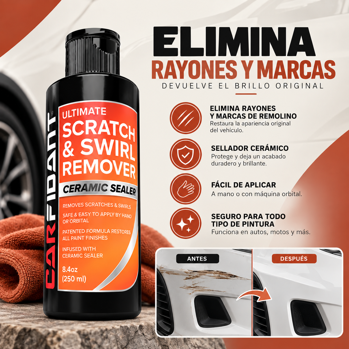 Eliminador de rayones y marcas